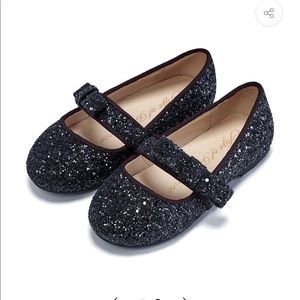 Age of innocence Mia glitter black ballerina shoes